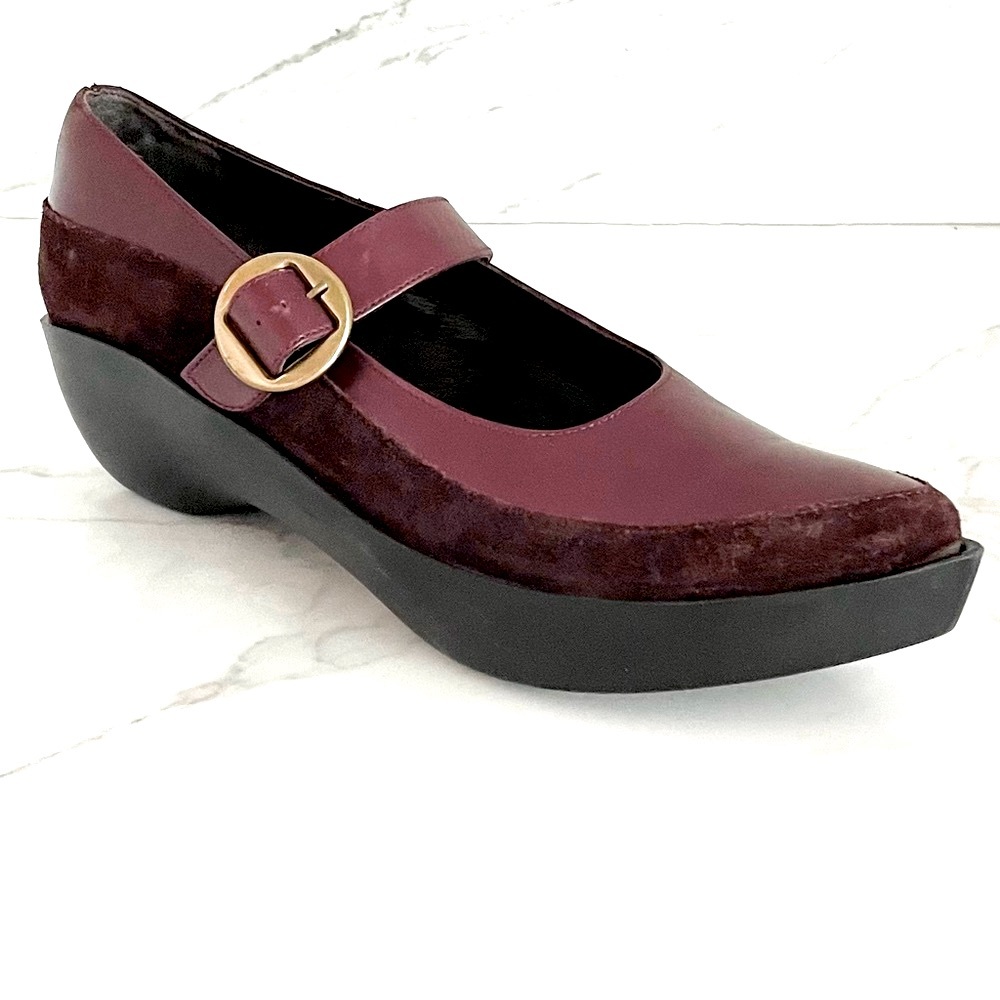 Robert Clergerie Paris Mary Jane Platform Burgundy / Oxblood / Red Size 10